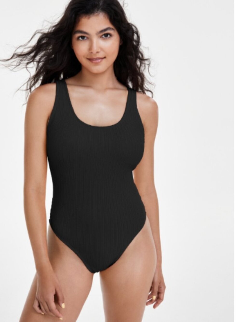 Cotton on Women's Low-Back One-Piece Swimsuit Black Size XS 11524